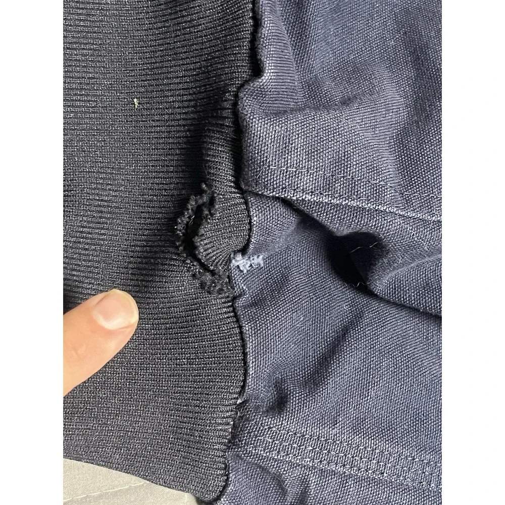 Vintage Carhartt J131 DNY Dark Navy Hooded Jacket Sz XL Sylvester Polansky Seed